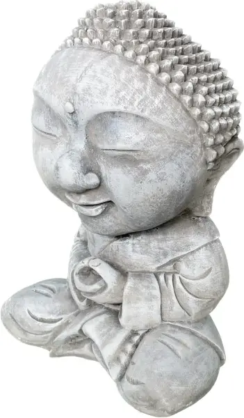 Artikelbild 11 des Artikels “Nima - Sitzender Mönch mit großem Kopf, 30 cm H | Steinguss “